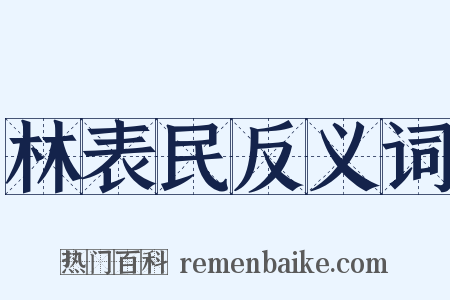 林表民反义词是什么意思的图片